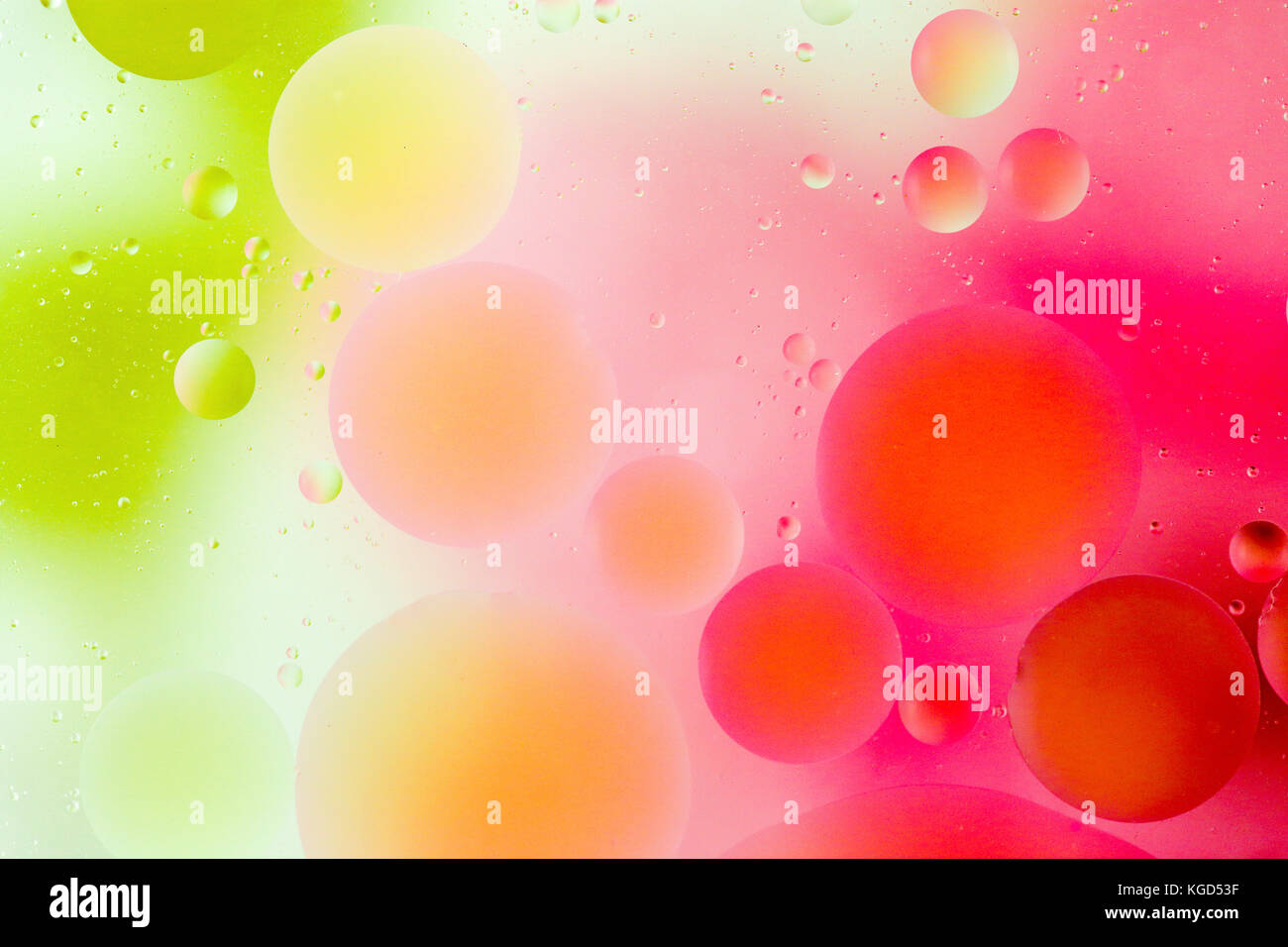 abstract image of oil circles on water Stock Photo