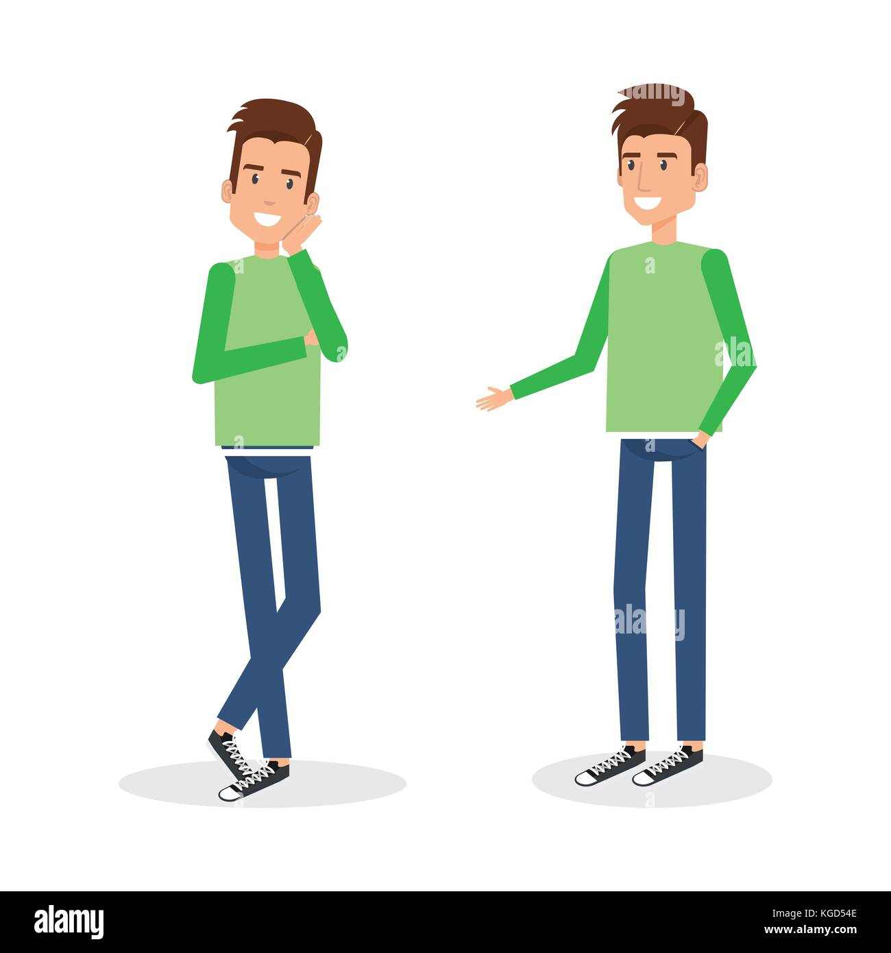 young man doing different poses Stock Vector Image & Art - Alamy