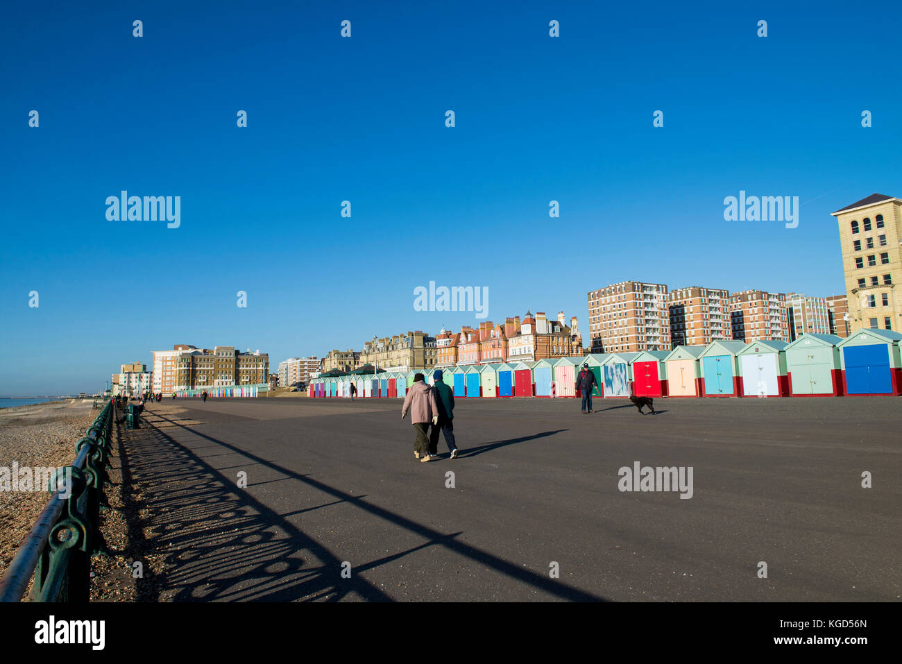 People walking by the seafront promenade in Hove Stock Photo - Alamy
