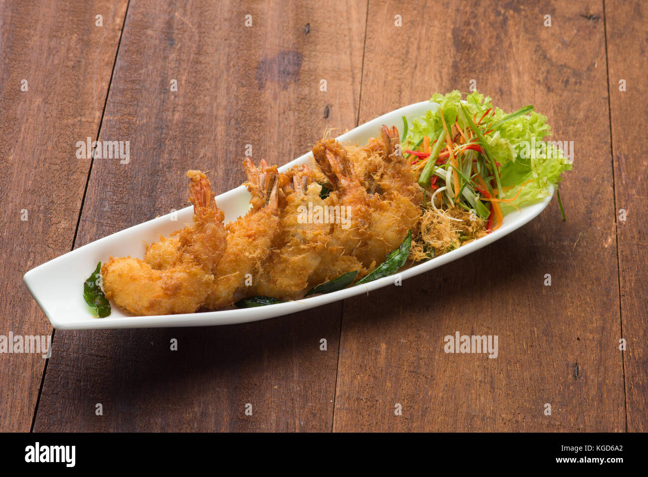 fried asian style butter prawn Stock Photo - Alamy