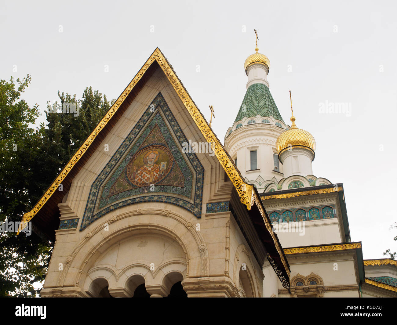 Church of Saint Nicholas the Miracle-Maker in Sofia, Bulgaria. Stock Photo