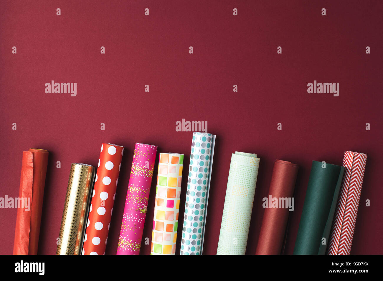 rolls of wrapping paper Stock Photo Alamy