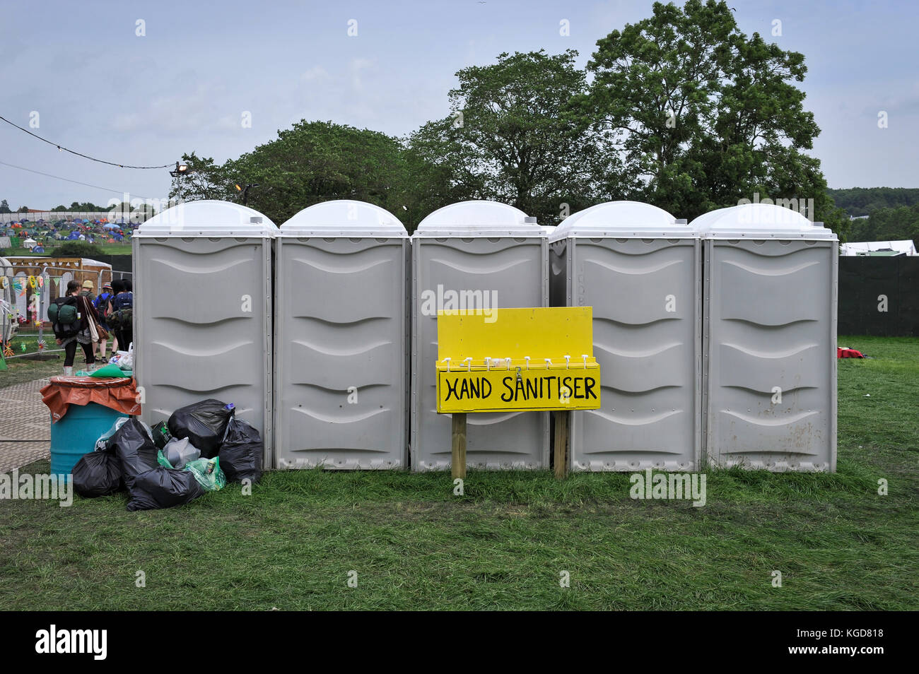 Glastonbury festival toilets hi-res stock photography and images - Alamy
