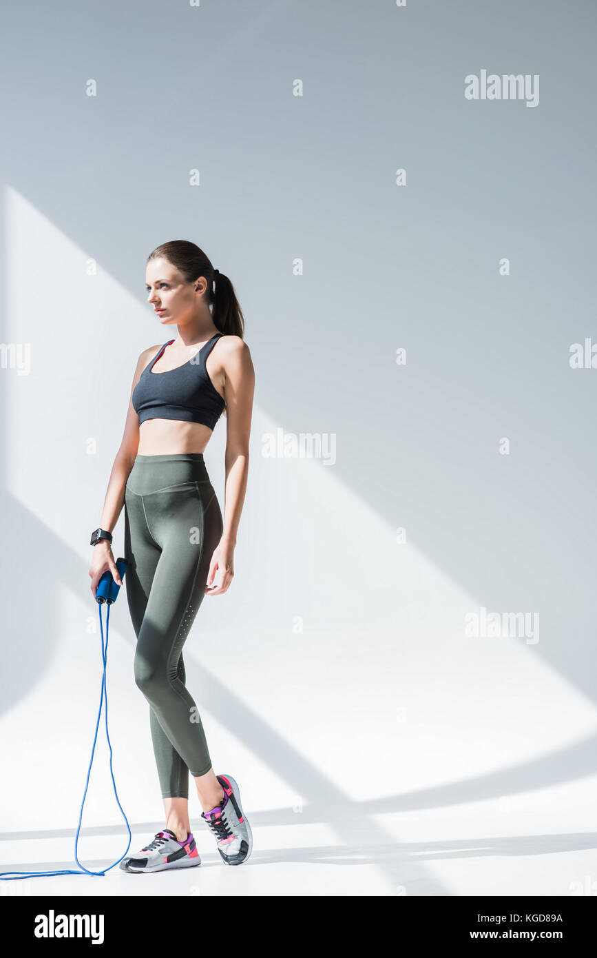 Young girl skipping rope hi-res stock photography and images - Alamy