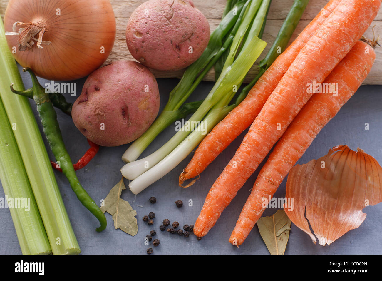 A display of assorted vegetables that are commonly used in cooking