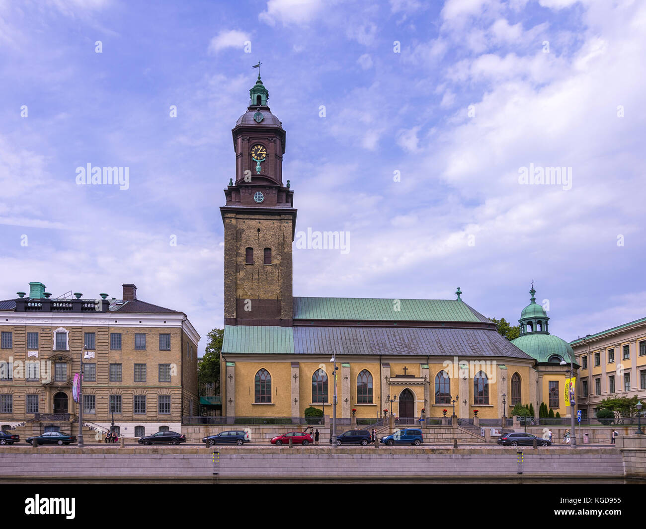 View of the German Christinae Church in the Norra Hamngatan in Gothenburg, Bohuslan County, Sweden. Stock Photo