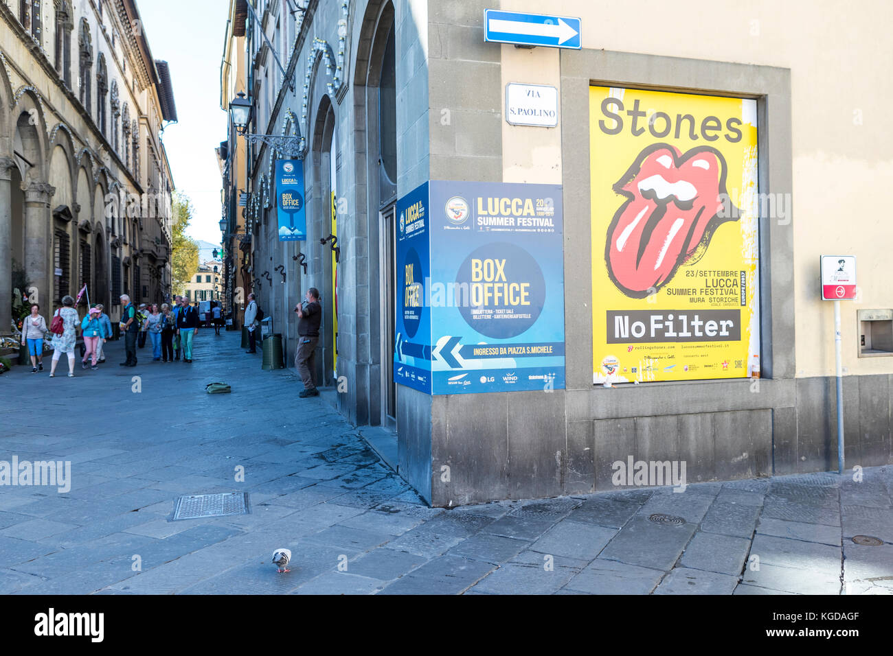 Rolling Stones concert poster Piazza San Michele, Lucca city, Italy Stock  Photo - Alamy