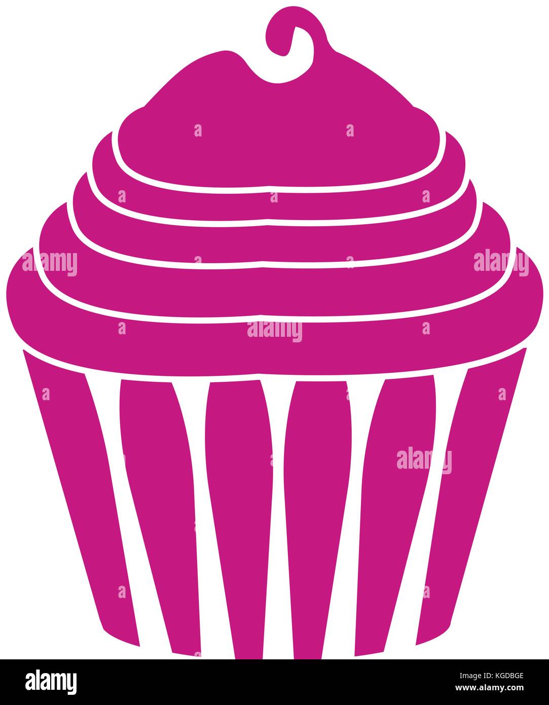 Isolated cupcake illustration Stock Vector Image & Art - Alamy