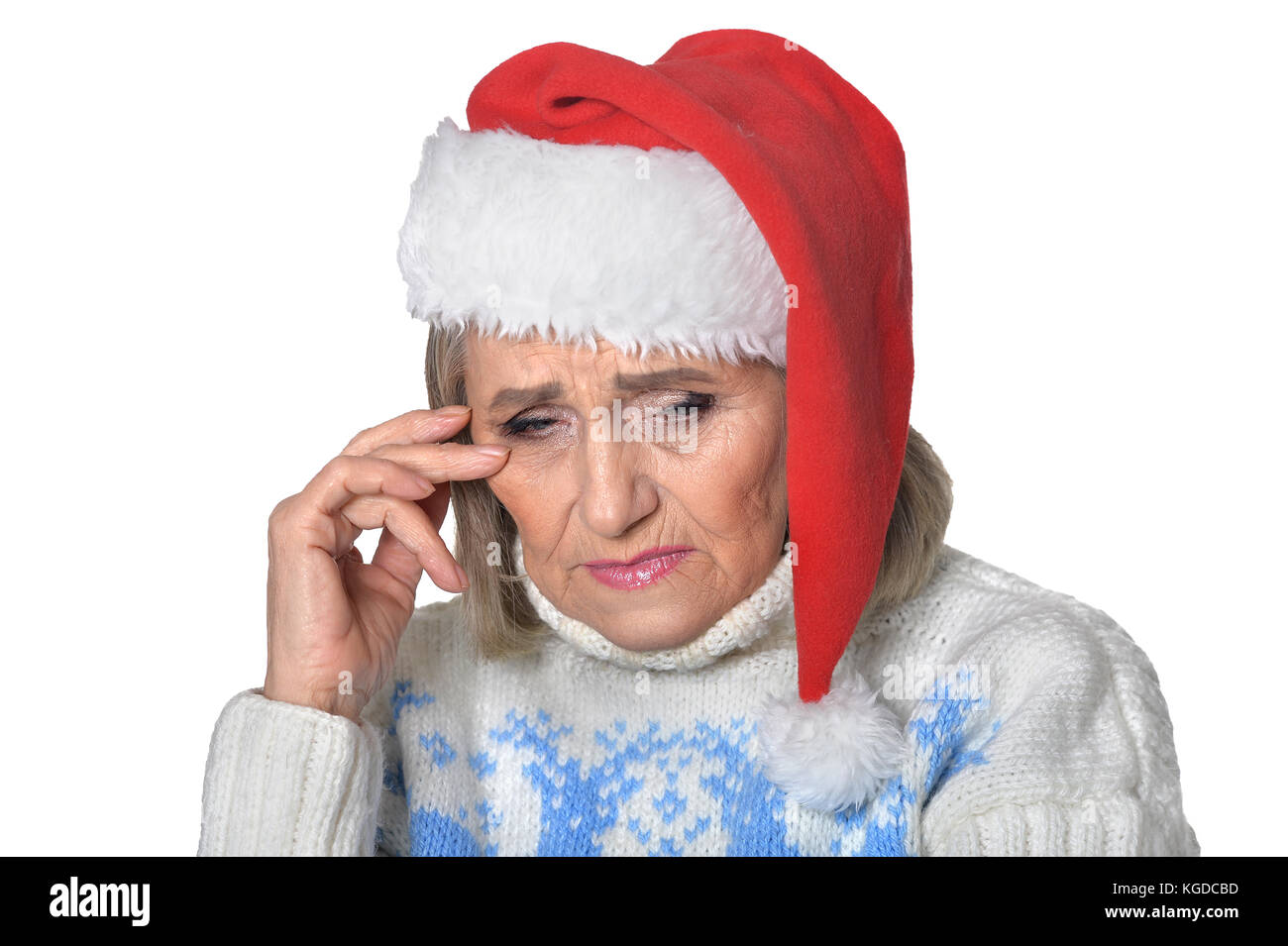 Elderly woman sad christmas hi-res stock photography and images - Alamy