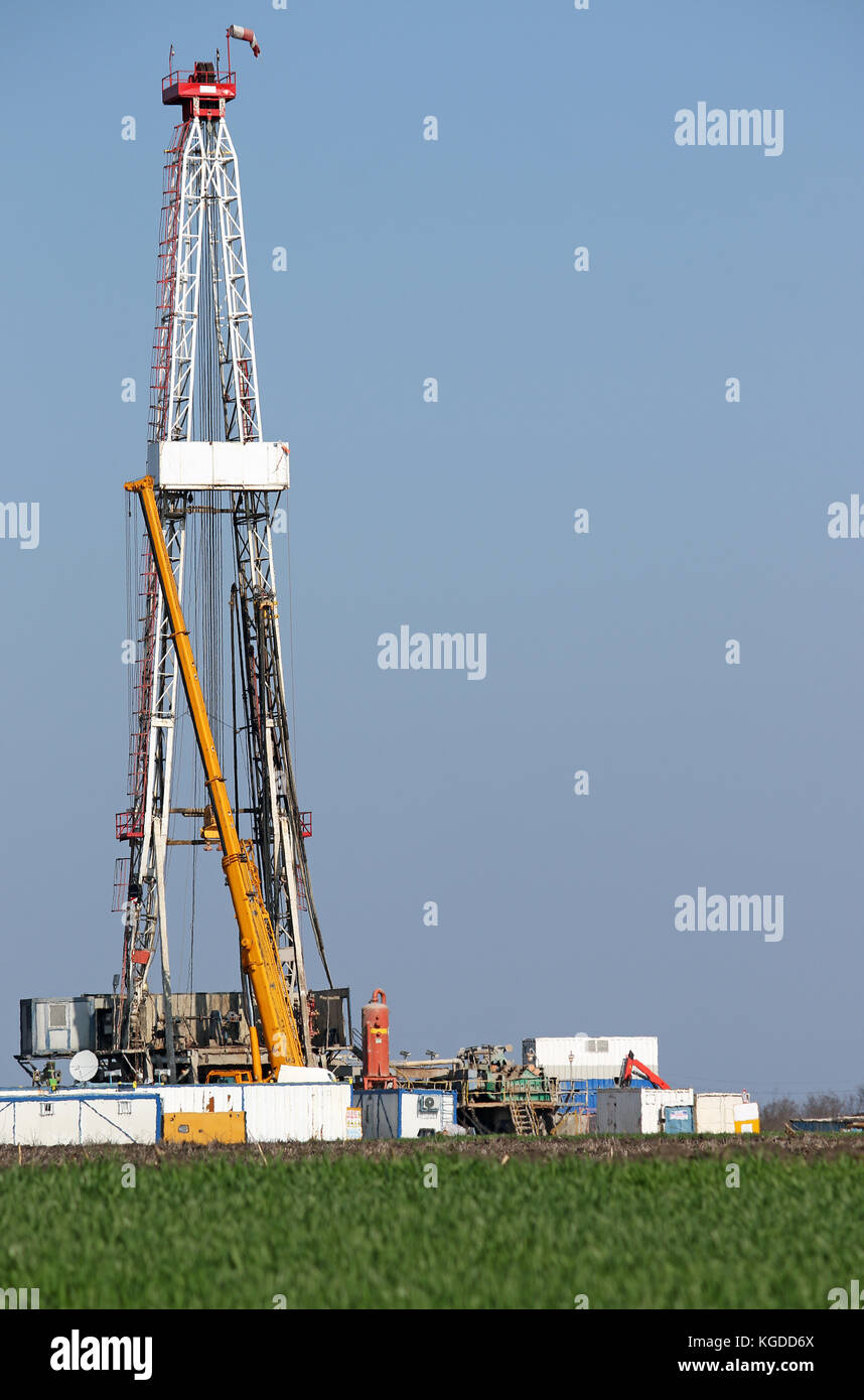 oil drilling rig mining industry Stock Photo Alamy