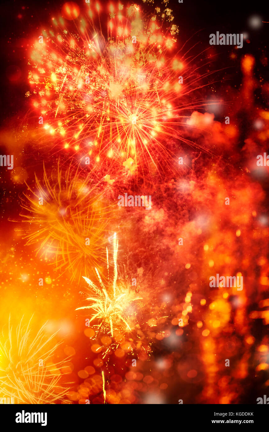 Magic holiday background with fireworks Stock Photo - Alamy