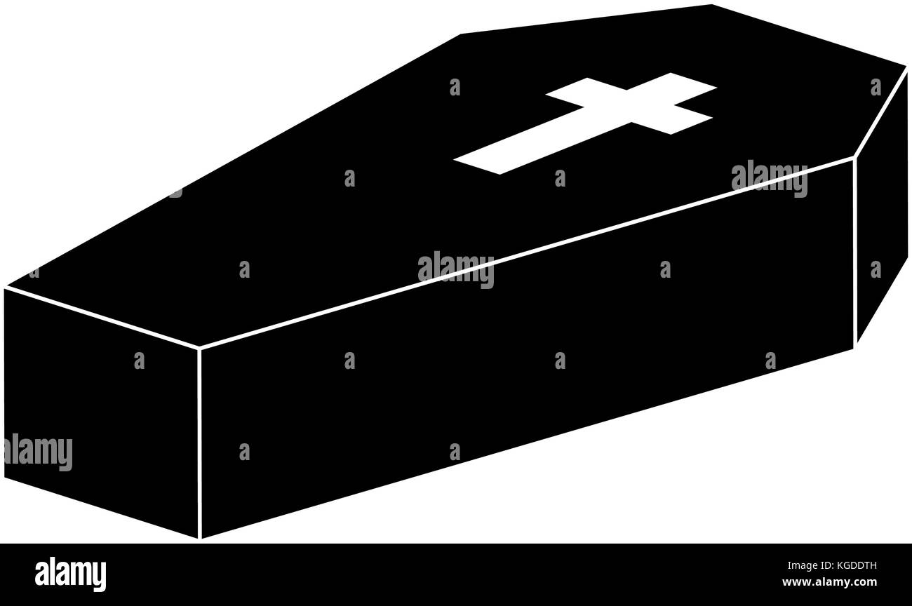 coffin halloween icon isolated on white background Stock Vector Image ...