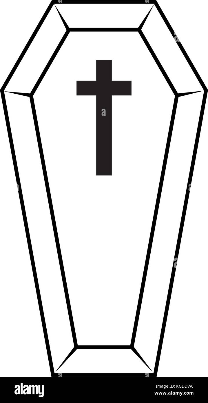 coffin halloween icon isolated on white background Stock Vector Image ...