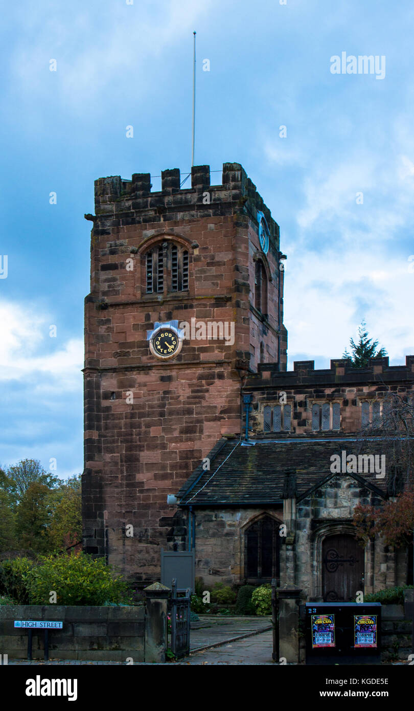 St Mary's Parish Church, Cheadle, High street,  Greater Manchester Stock Photo