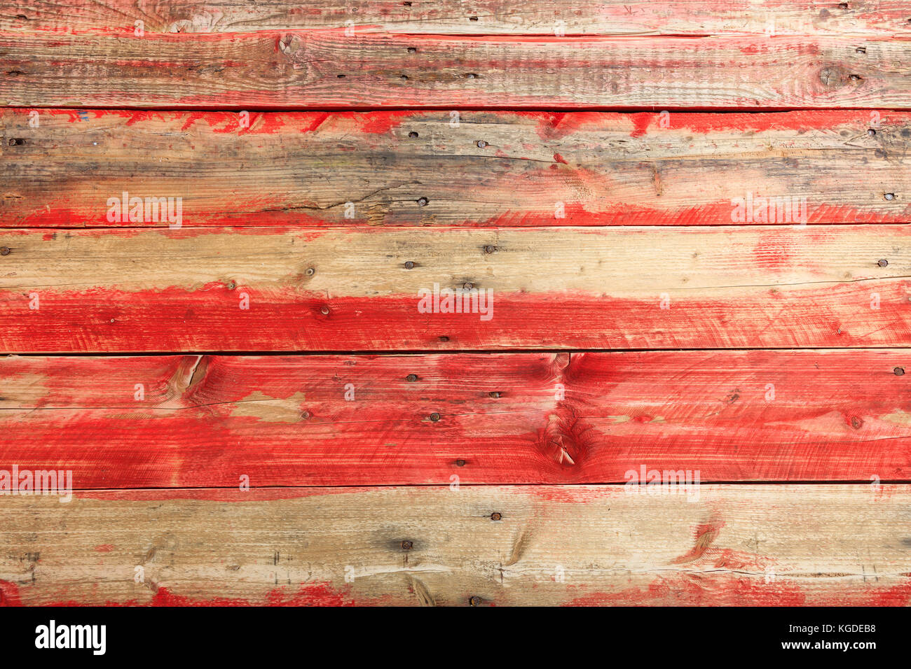 Light brown and red wood texture background, top view Stock Photo