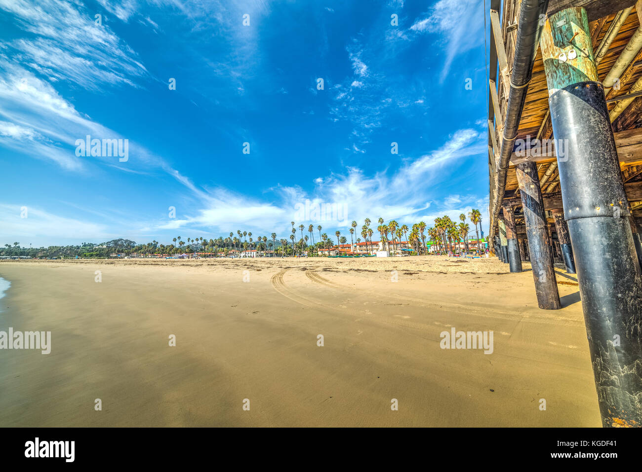 Golden shore in Santa Barbara Stock Photo