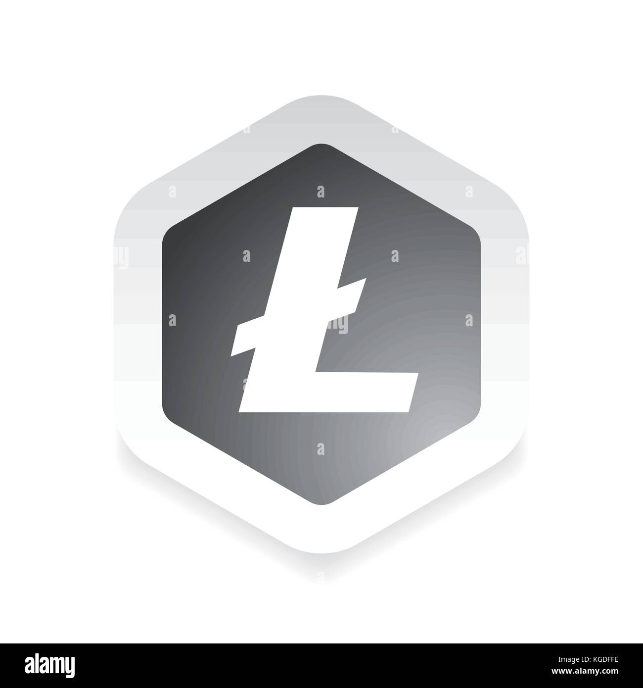 Litecoin logo digital currency Stock Vector