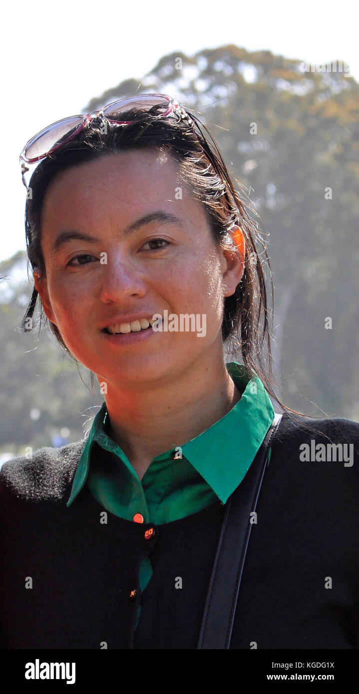Michelle Wong Clay, artist, writer, singer, songwriter, San Francisco, California Stock Photo