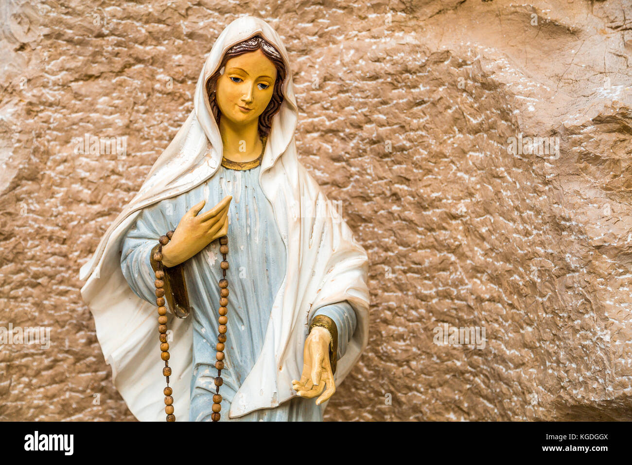 statue of Our Lady of Medjugorje, the Blessed Virgin Mary Stock Photo