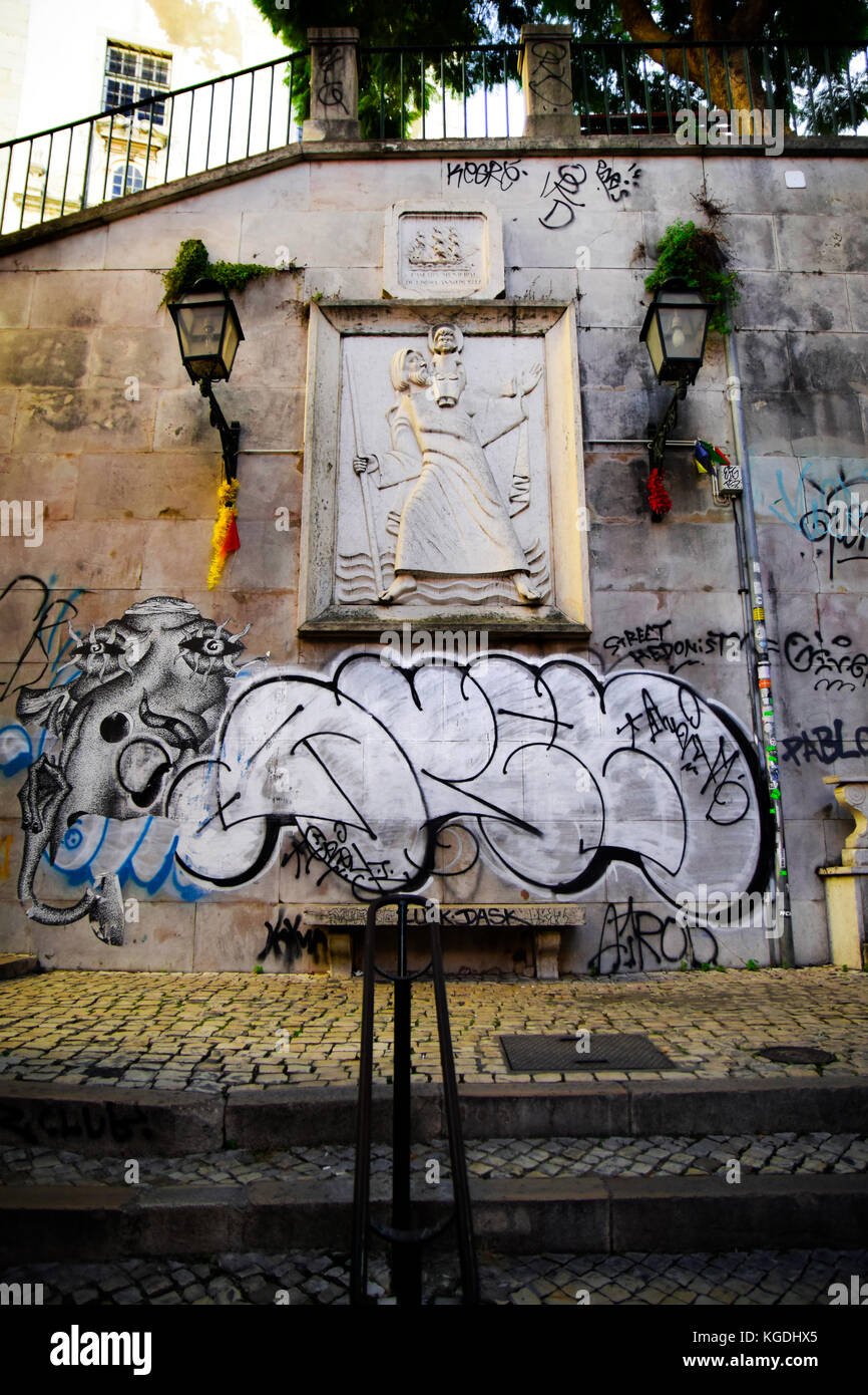 Graffiti in Lisbon Stock Photo