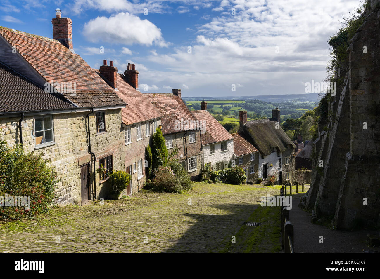 Shaftesbury houses in Dorset Stock Photo Alamy