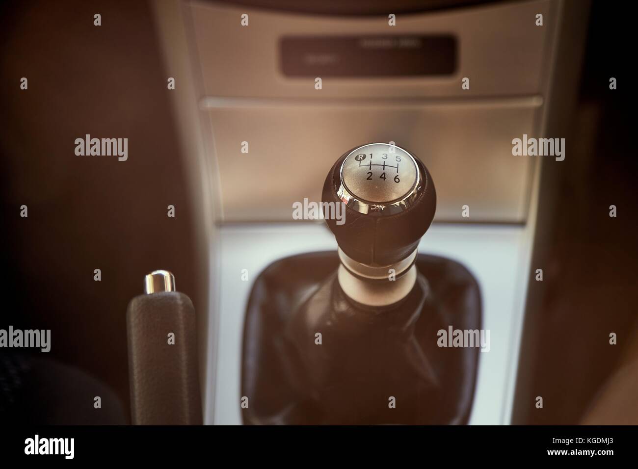 Manual gear stick Stock Photo Alamy