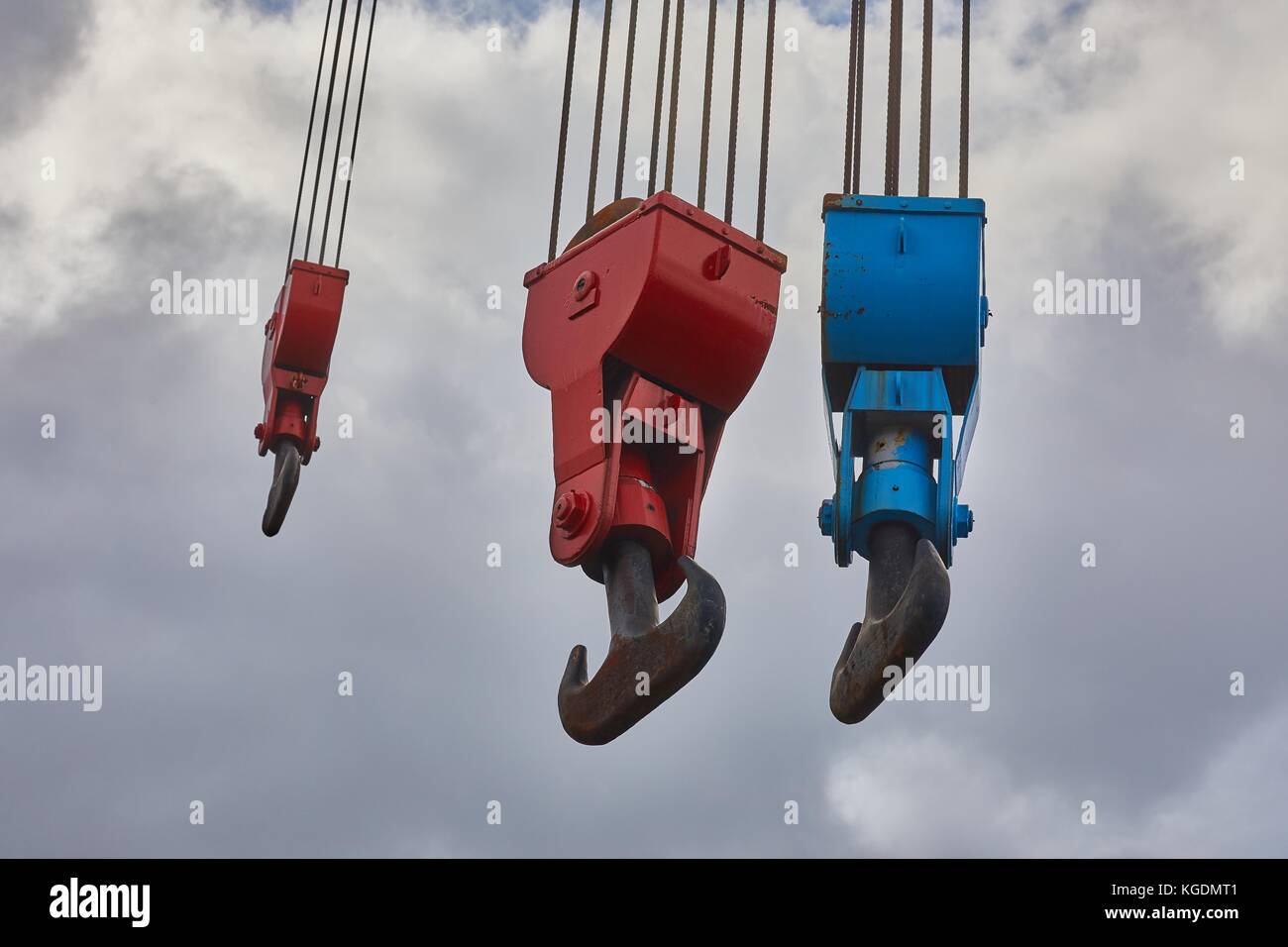 Old Crane Hooks Stock Photo Alamy