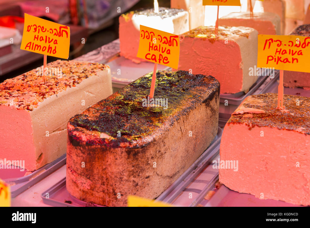 Israel The Holy Land Tel Aviv Carmel Market halva confectionery dessert