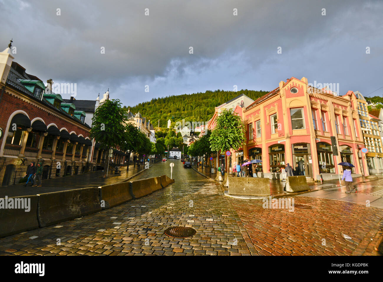 Vetrlidsallmenningen street, Bergen, Norway Stock Photo