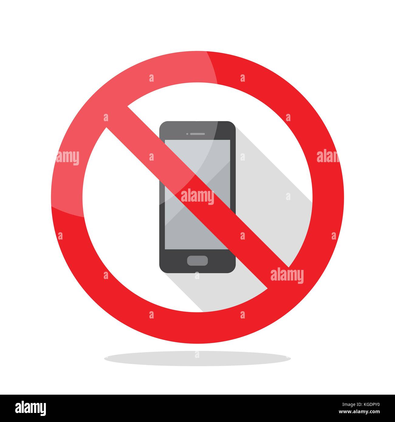 No phone sign. Prohibited sign vector illustration Stock Vector