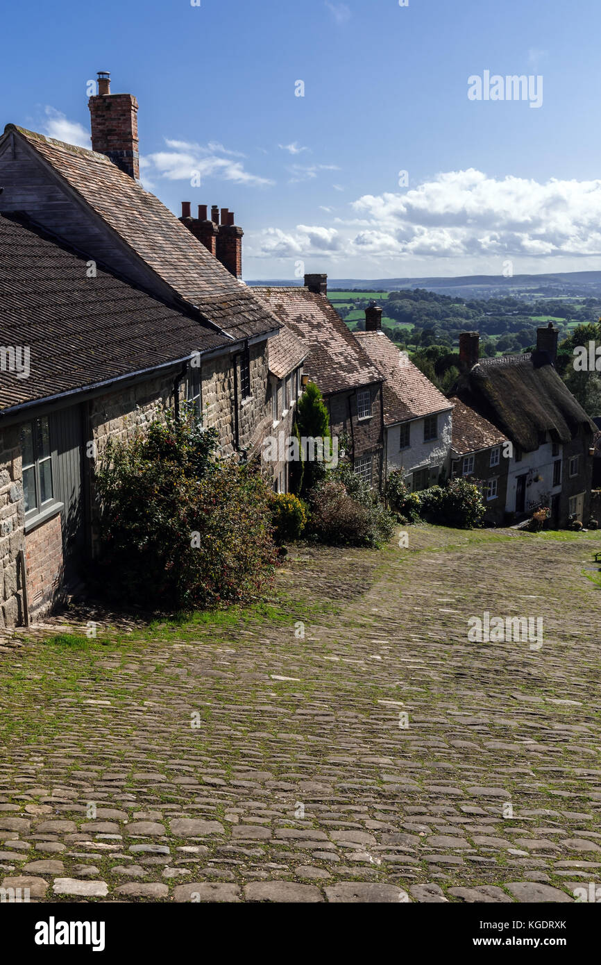 Shaftesbury houses in Dorset Stock Photo Alamy