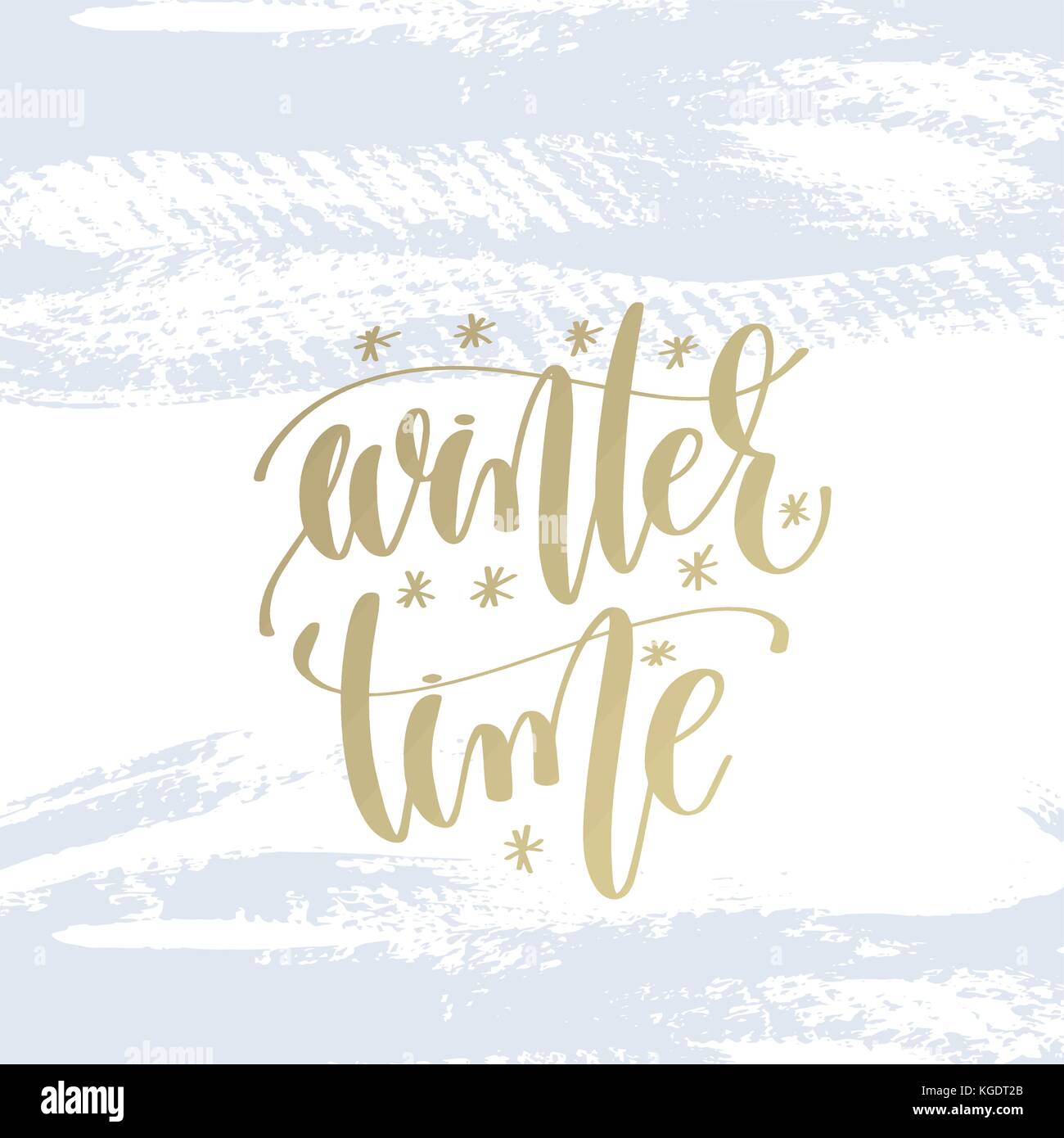 winter time hand lettering holiday poster Stock Vector Image & Art - Alamy