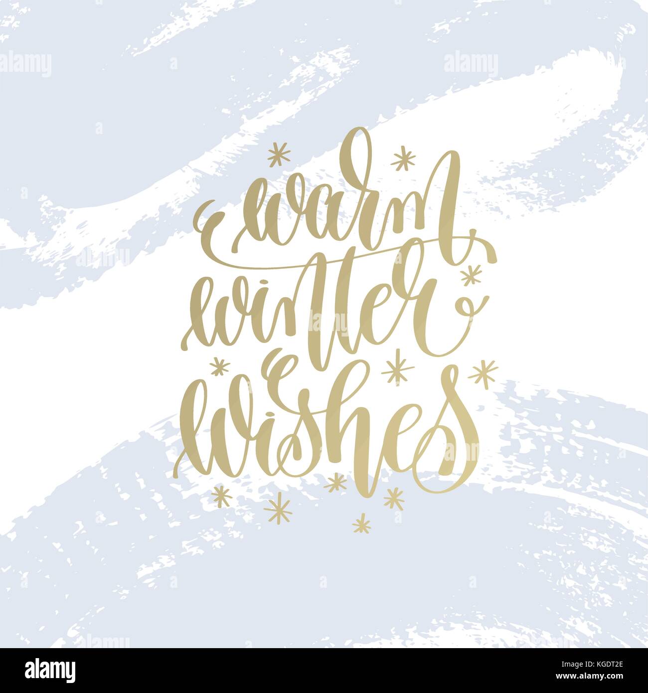 warm winter wishes hand lettering holiday poster Stock Vector Image ...