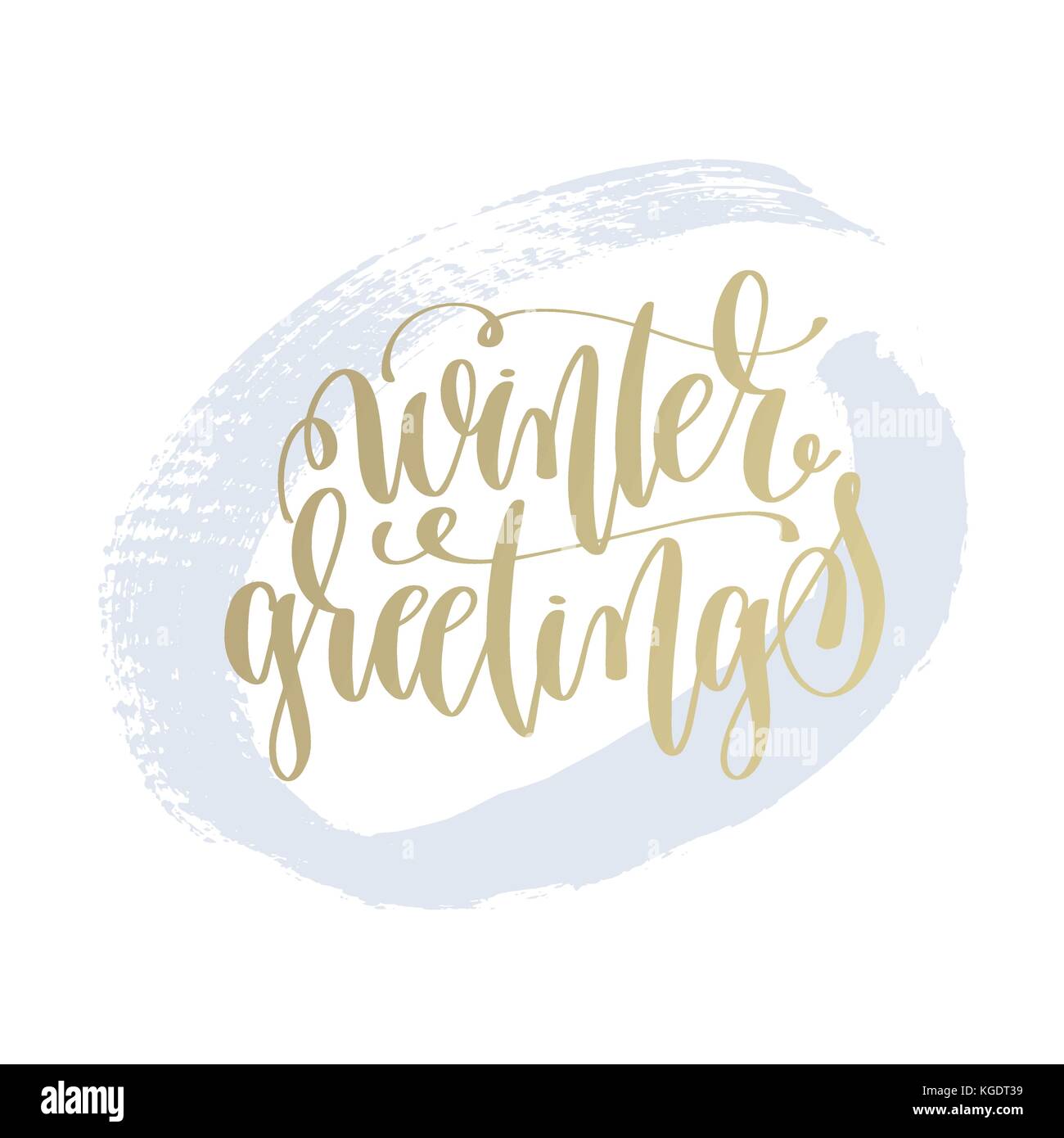 winter greetings hand lettering holiday poster Stock Vector Image & Art ...