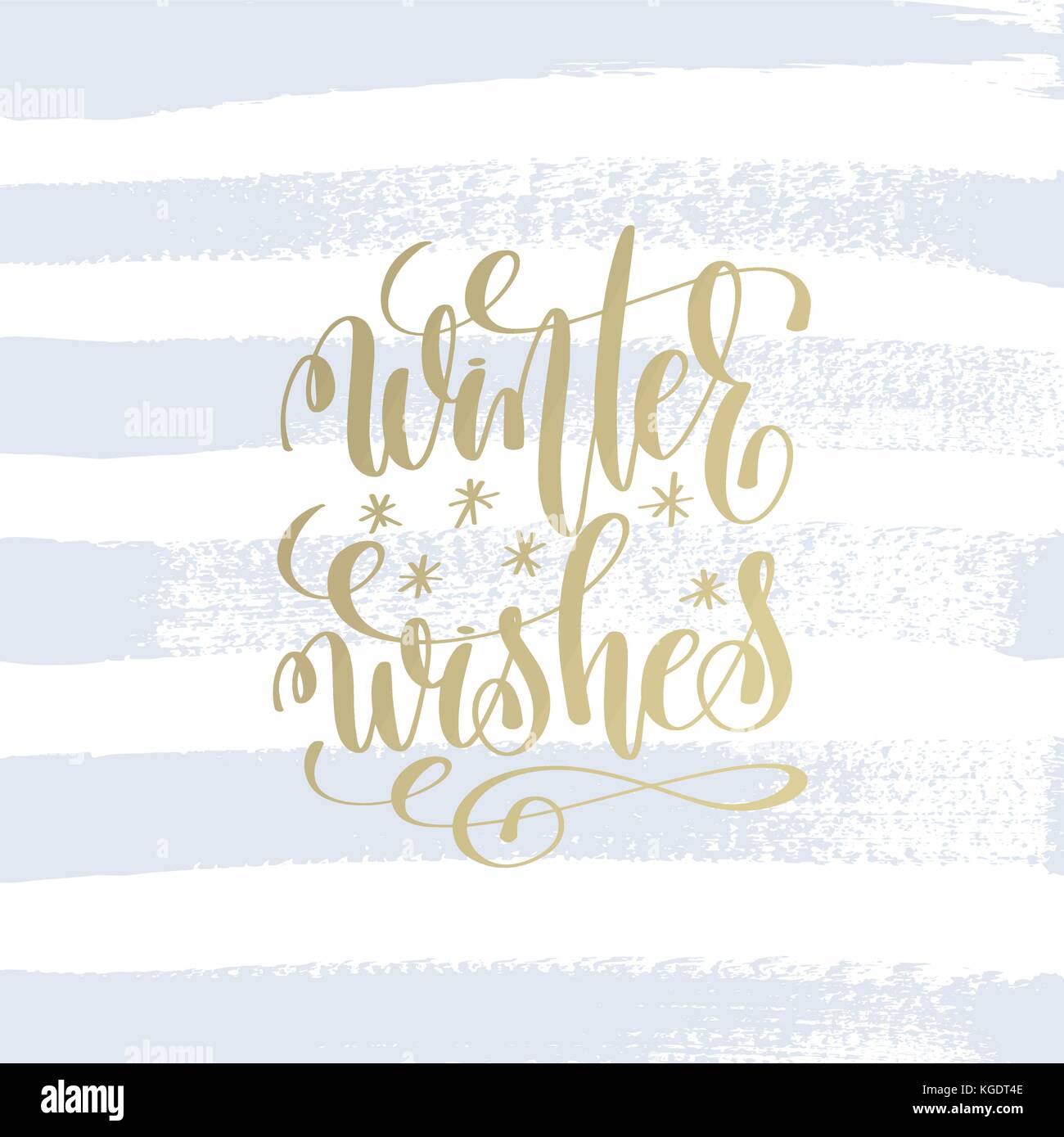 winter wishes hand lettering holiday poster Stock Vector Image & Art ...