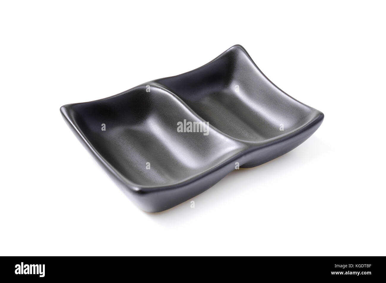 sauce cup on white background, black ceramic sauce cup Stock Photo Alamy