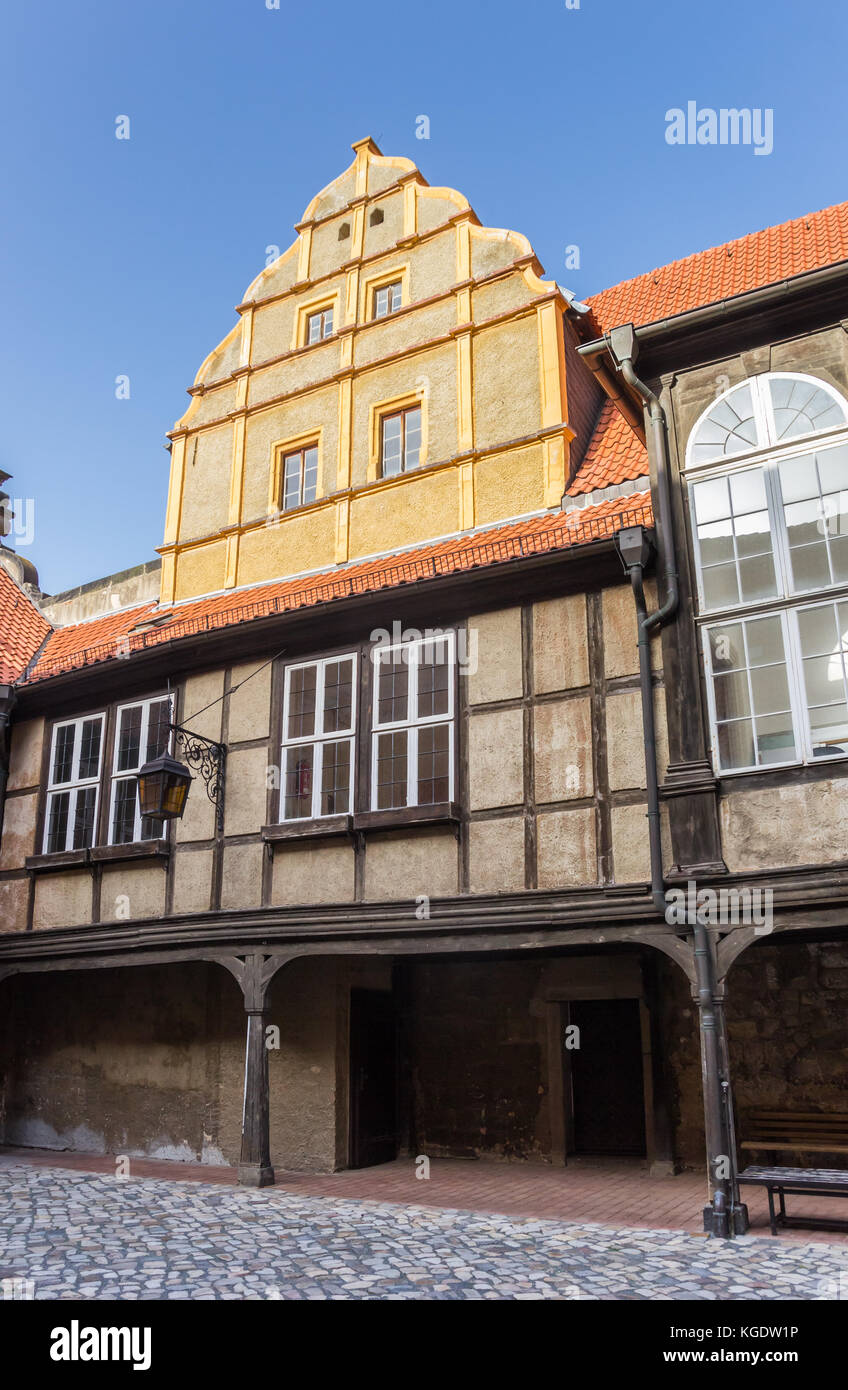 Courtyard of the Servatius church of Quedlinburg, Germany Stock Photo