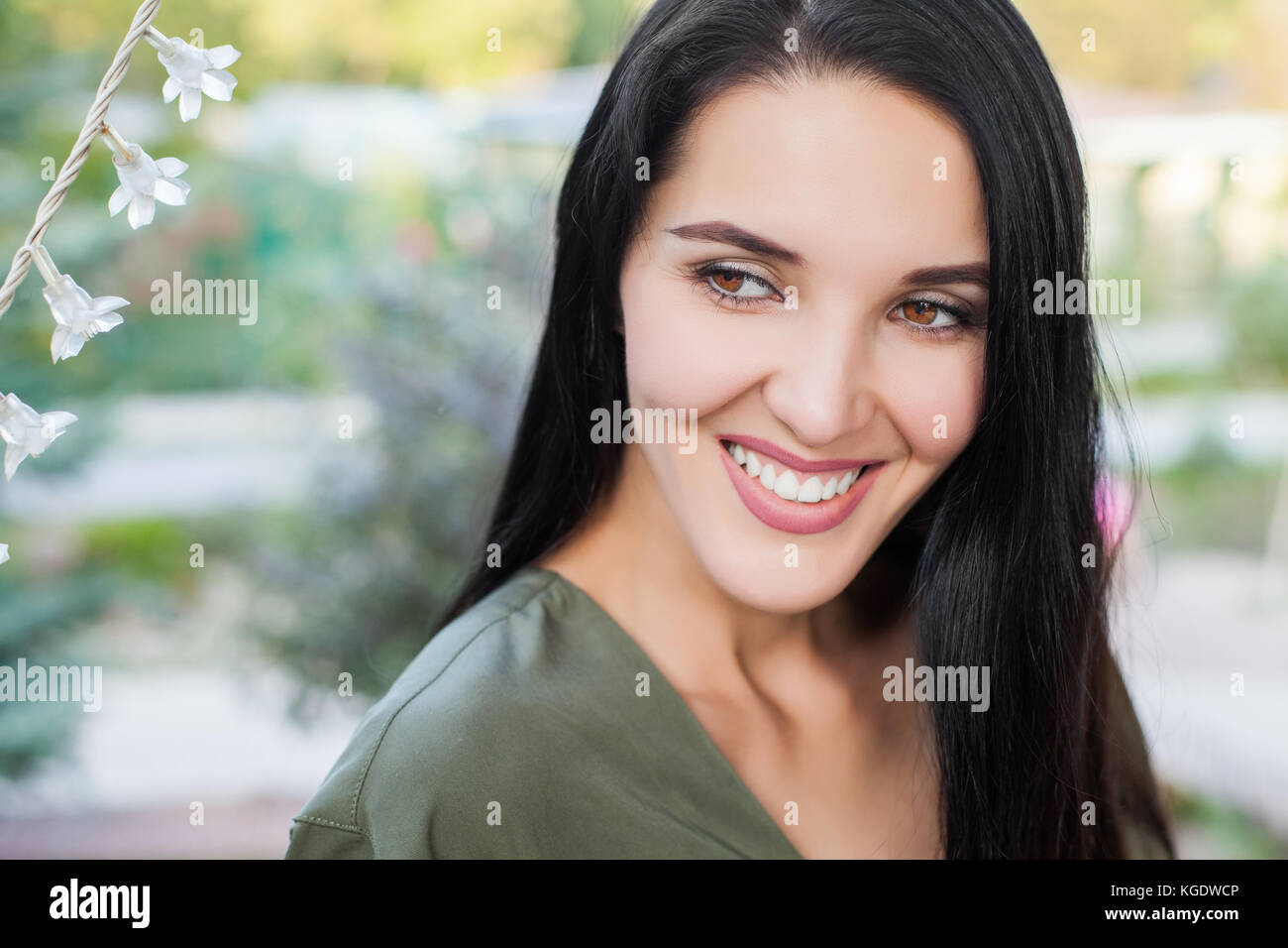Smiling Beautiful Woman Stock Photo Alamy