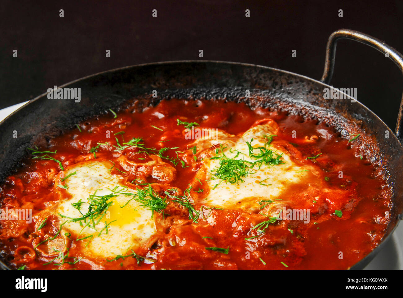 Shakshuka Also Shakshouka Shakshoka Chakchouka An Israeli Dish Stock Photo Alamy