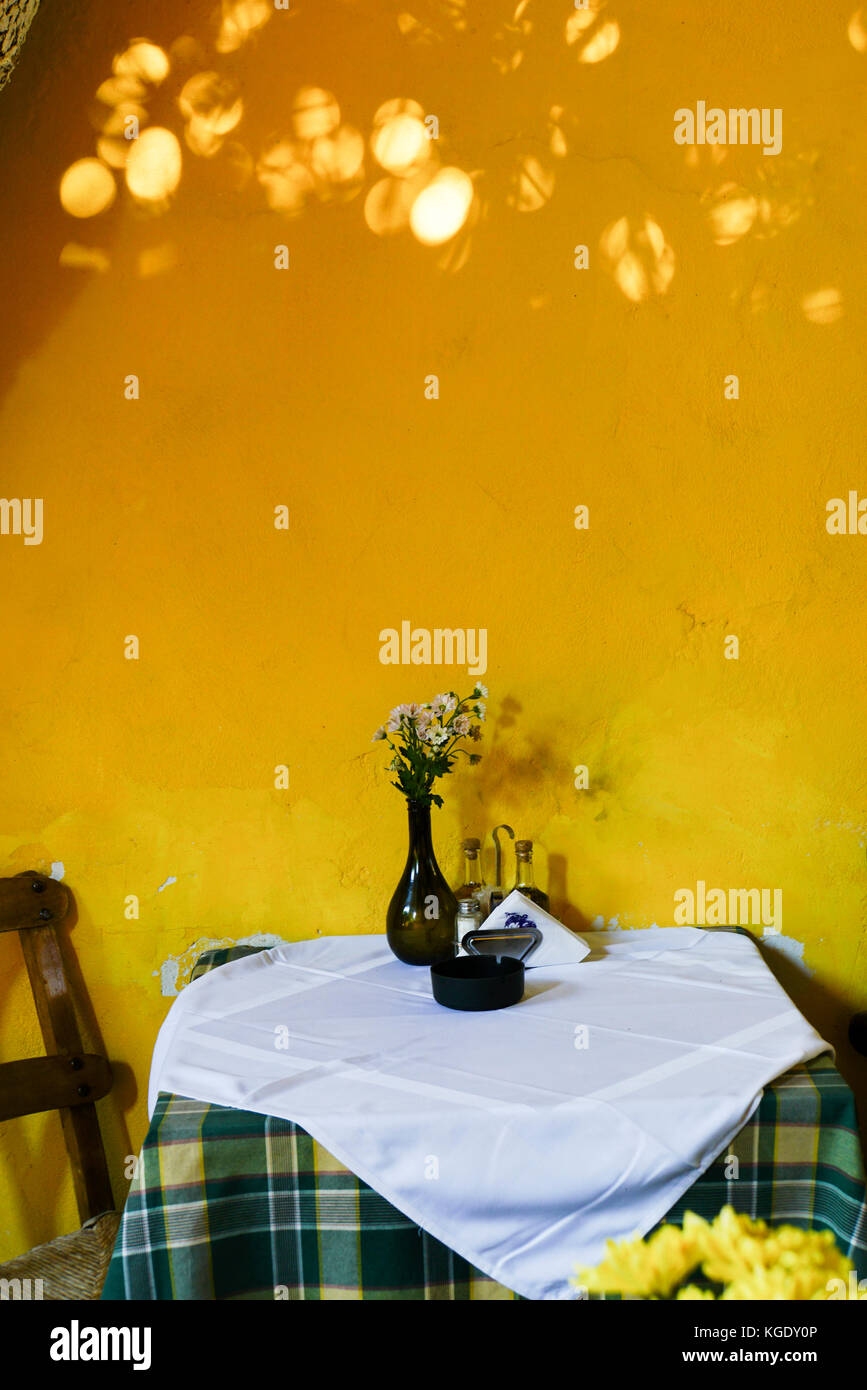 Outdoor dining in Chania, Crete, Greece Stock Photo Alamy
