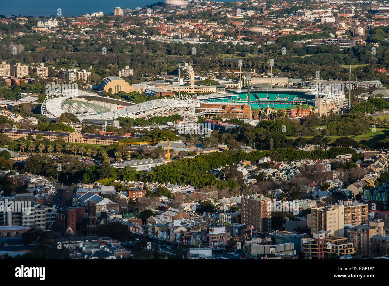 Image showcasing An aerial cityscape of Sydney Stock Photo - Alamy