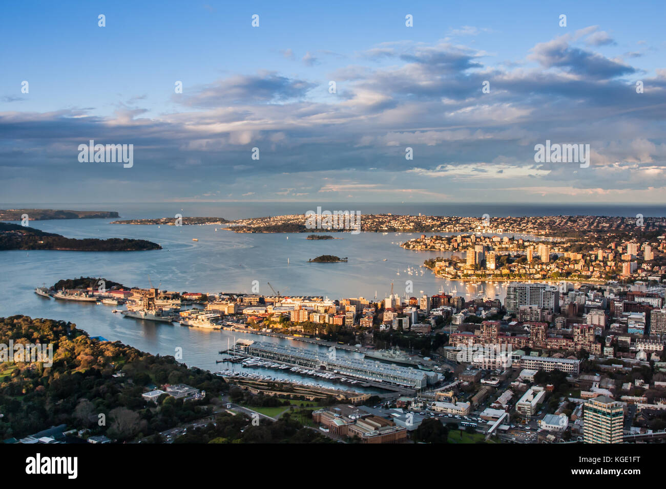 View of An aerial cityscape of Sydney Stock Photo - Alamy