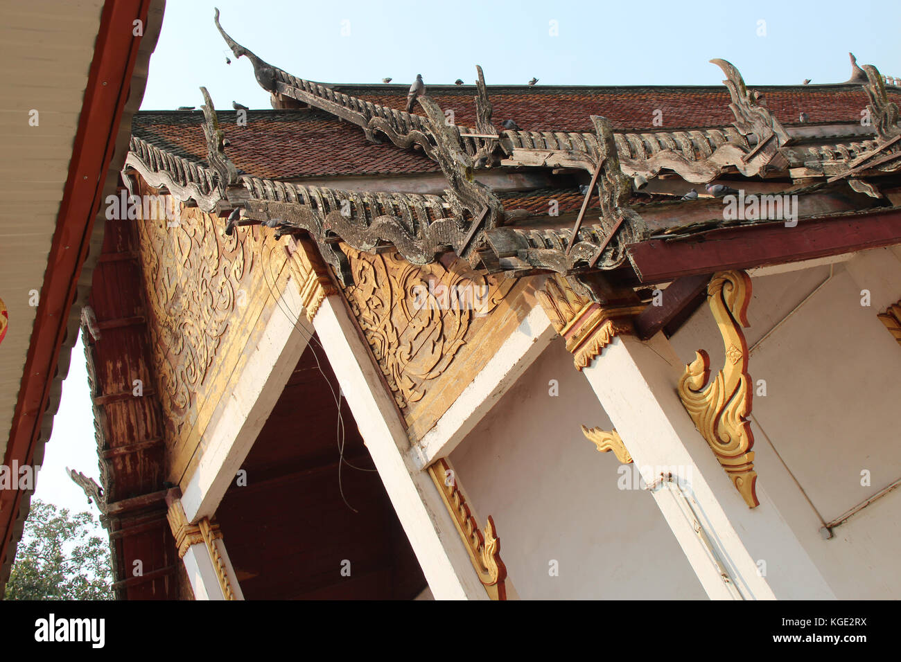 In a buddhist temple (Wat Phra Si Rattana Mahathat) in Chalieng (Thailand) Stock Photo