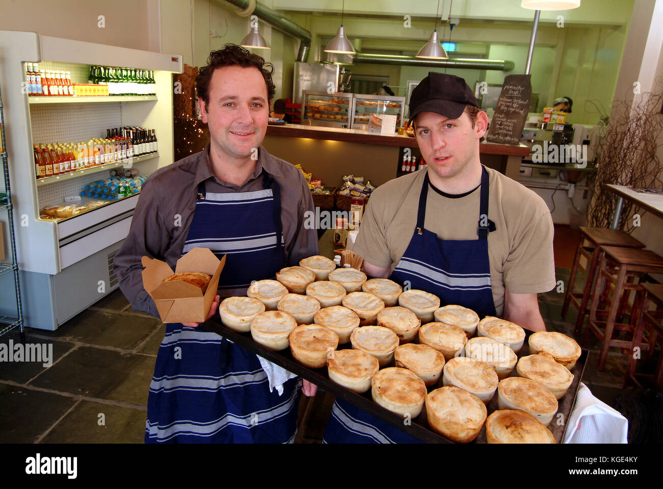 Pieminister, Bristol, makers of hand made pies. Founders Jonathan Simon