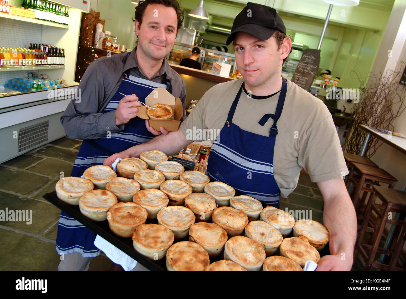 Pieminister, Bristol, makers of hand made pies. Founders Jonathan Simon
