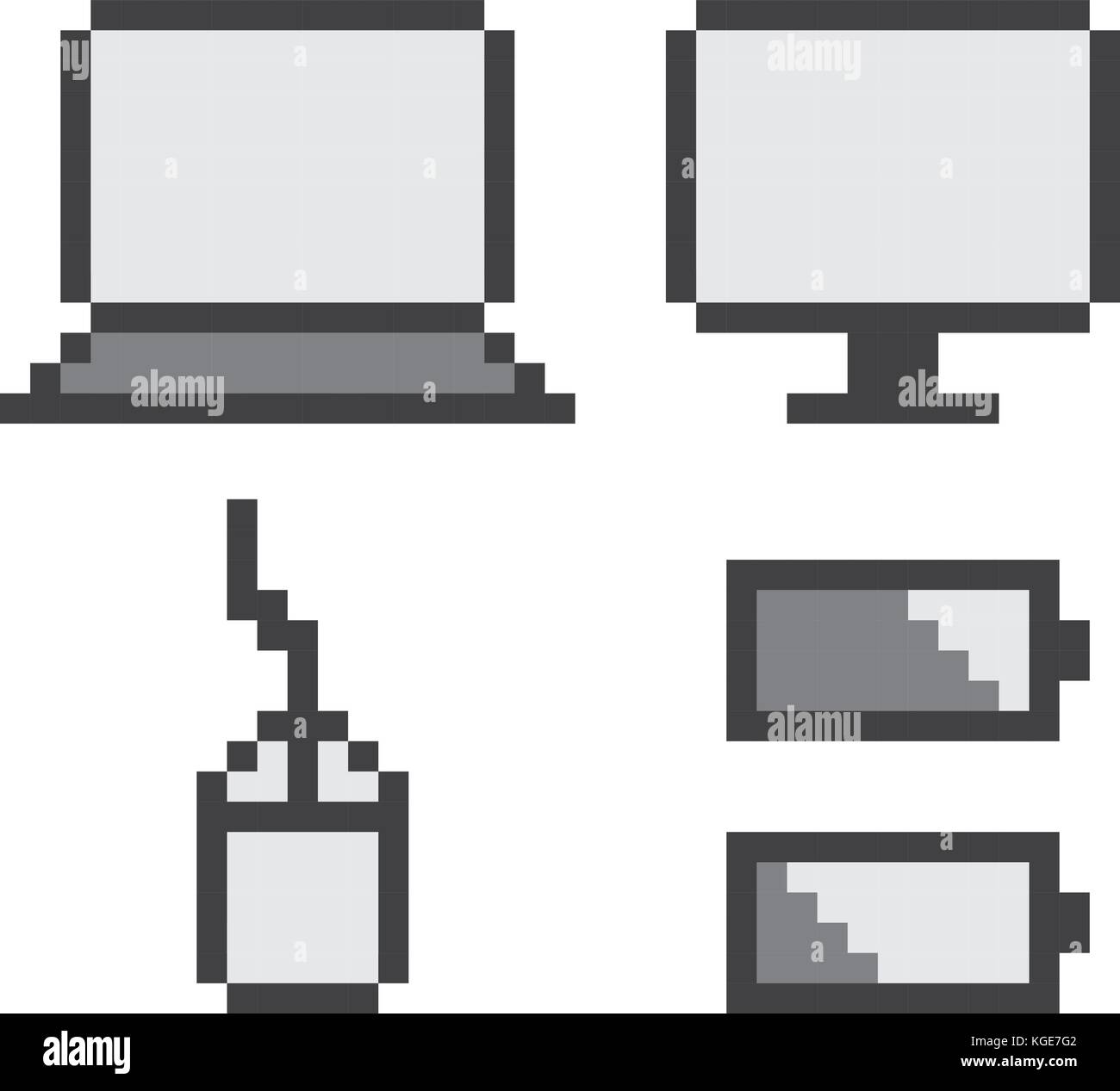 pixel object theme vector graphic art design illustration Stock Vector ...