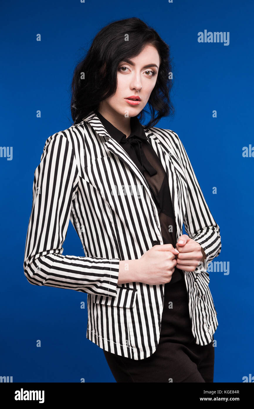 girl in a black blouse Stock Photo - Alamy