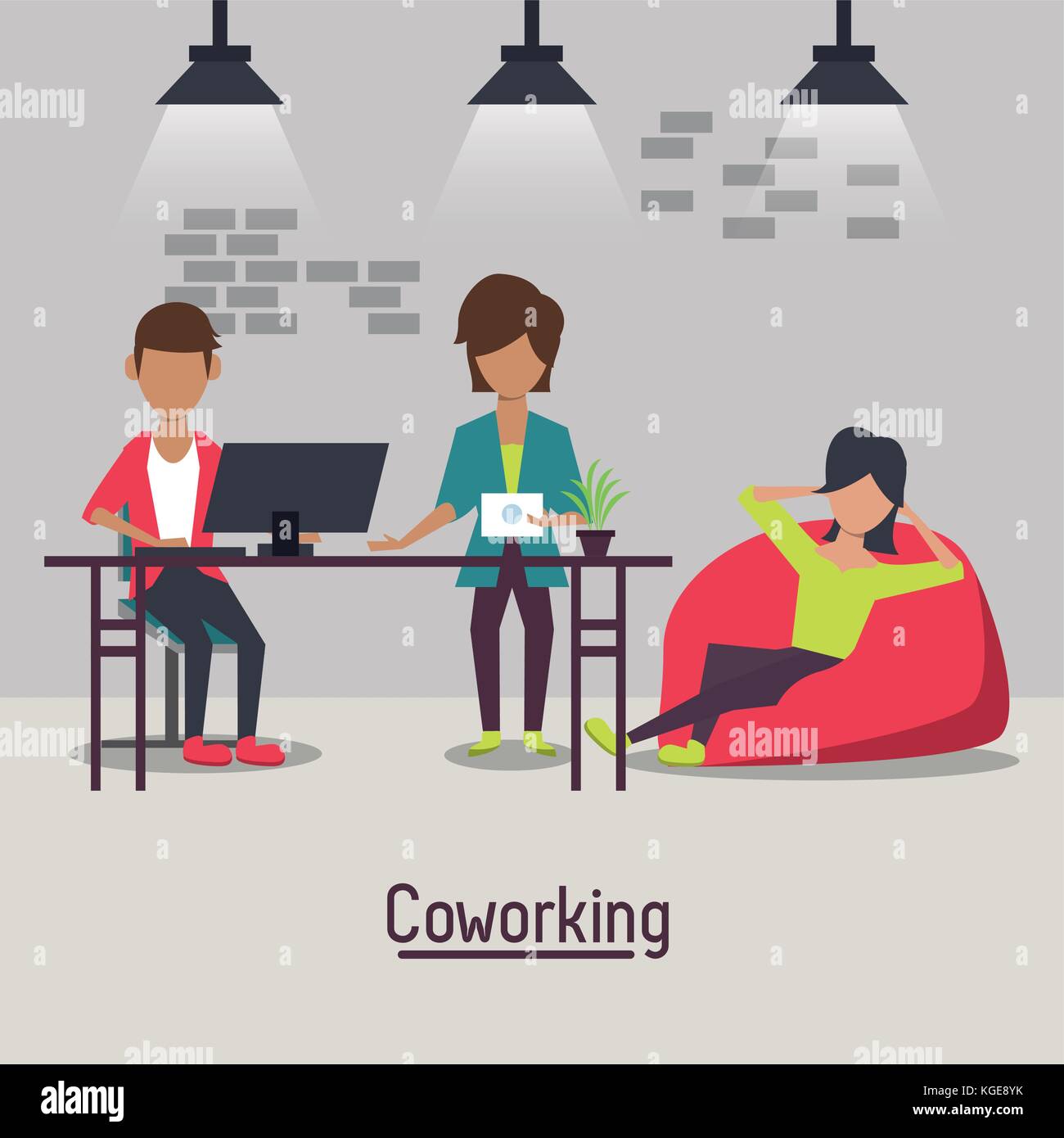 Business coworking office Stock Vector Image & Art - Alamy