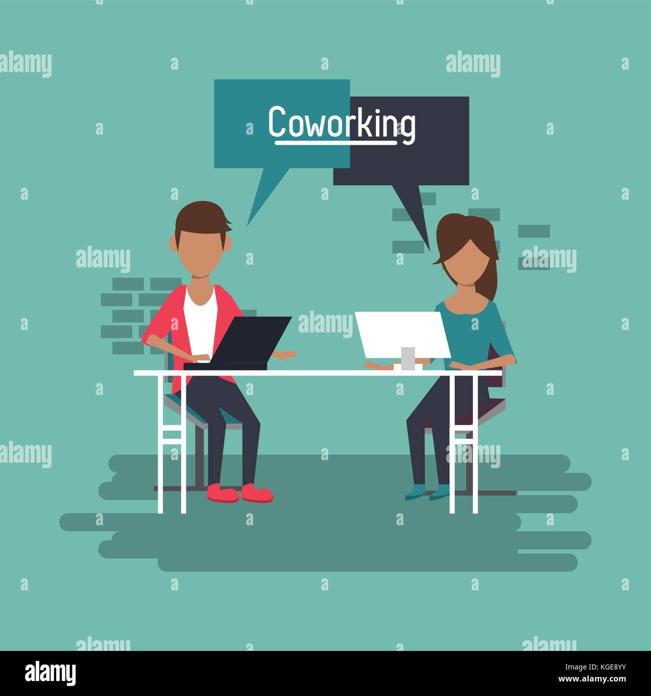 Business coworking office Stock Vector Image & Art - Alamy
