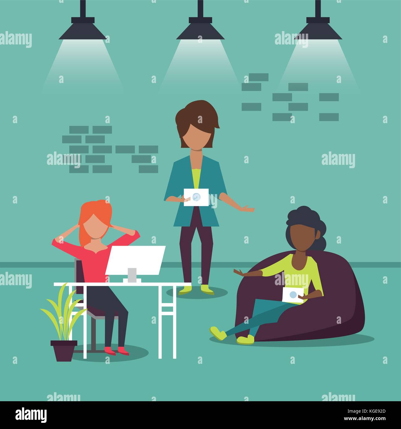 Business coworking office Stock Vector Image & Art - Alamy
